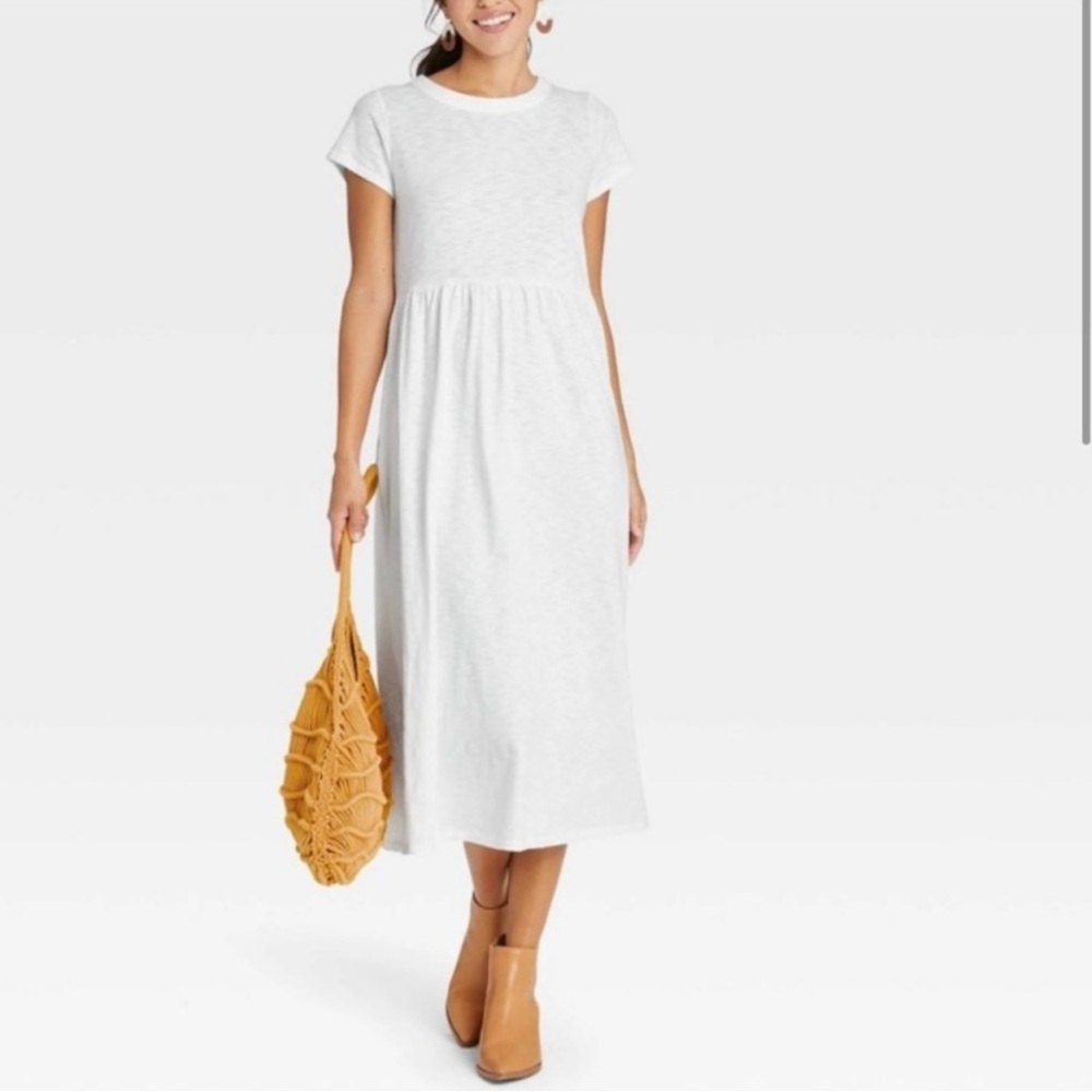 100% Cotton Milk Maid Dress with Pockets, Petal & Pup Size Large